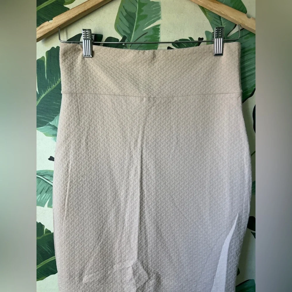 Bebe Cream Textured‎ Bodycon Pencil Skirt Y2K Womens S